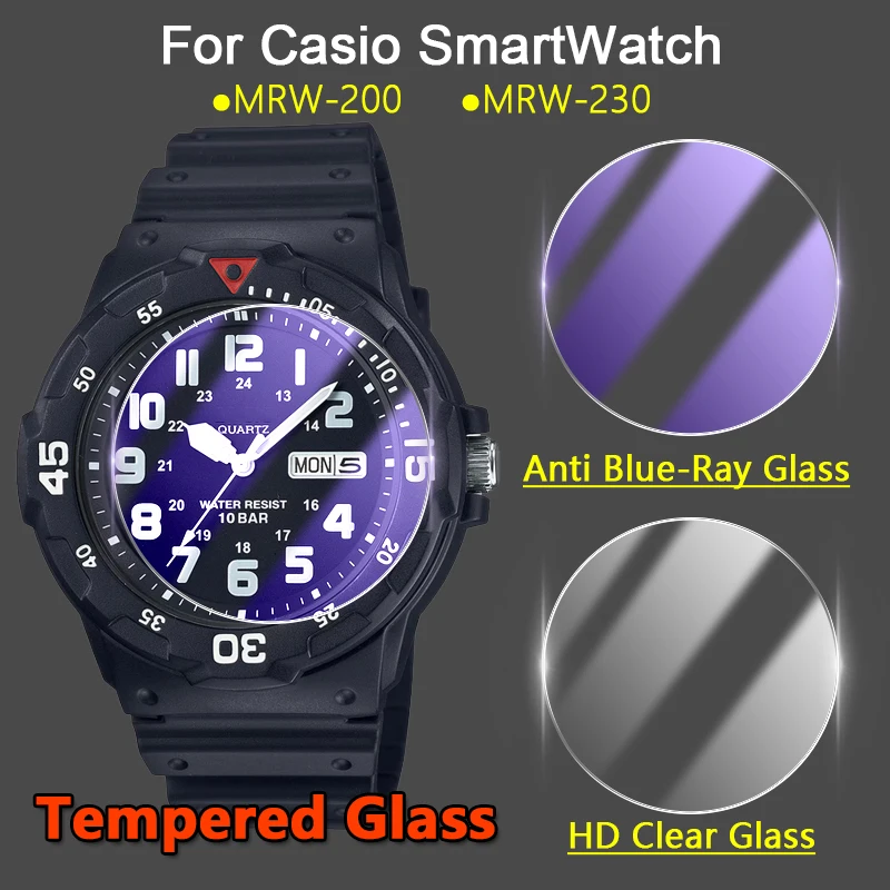 Фото Защитная пленка для экрана Casio MRW-200 MRW-230 SmartWatch 2.5D 9H Ultra Clear/Anti Blue-Ray Защитная пленка из закаленного стекла №1