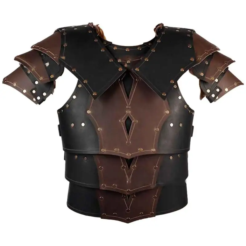 

Viking Leather Armor Warrior Chest Armor Steampunk Viking Warrior Chest Armor Retro Knight Body Shoulder Armor Medieval Armor