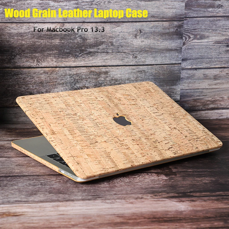 Wood Grain Leather Laptop Case for MacBook Pro 13.3 A2338 A2289 A2159 A2251 Cover Air A1932 A2179 A2337 Full Protection Shell