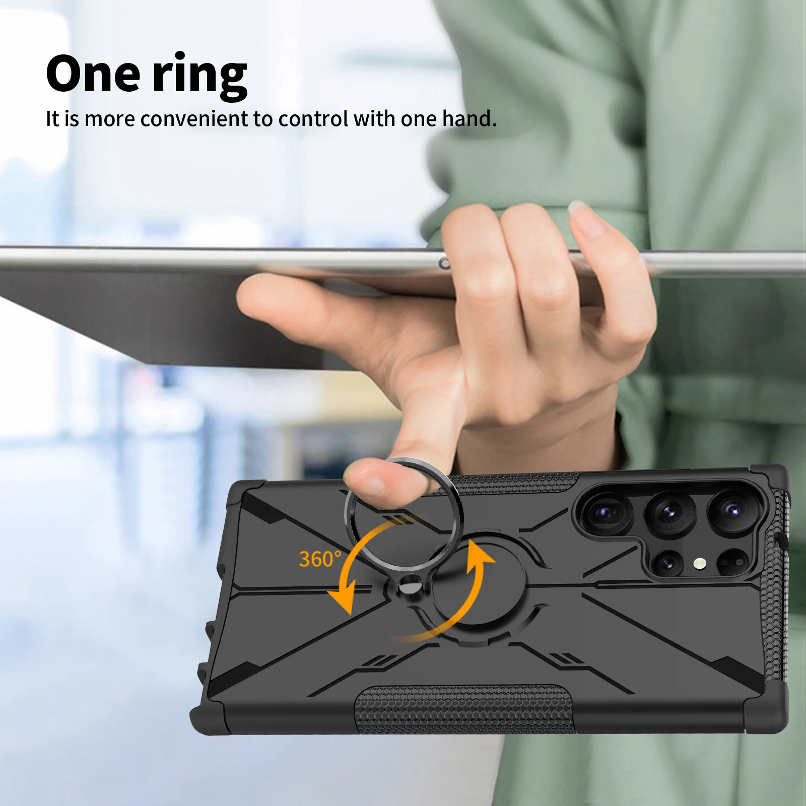 For Samsung Galaxy S23 Ultra Case Cover Samsung S23 Plus 5G Finger Ring Phone Holder Armor Bumper Back Cover Samsung S23 Ultra