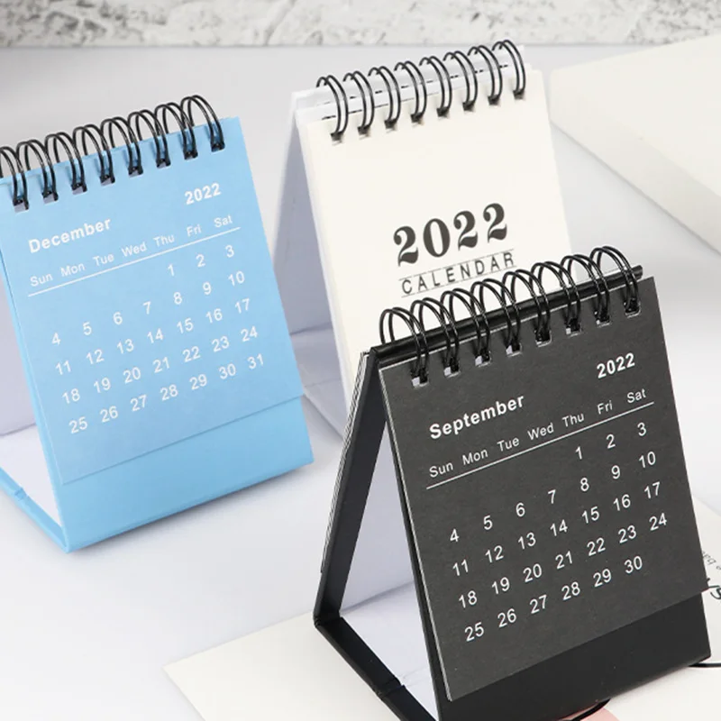 

Mini Desk Calendar 2022 Simple Minimalist Standing Flip Calendar Desktop Ornament Monthly Calendar Plan Book Desk Calendar