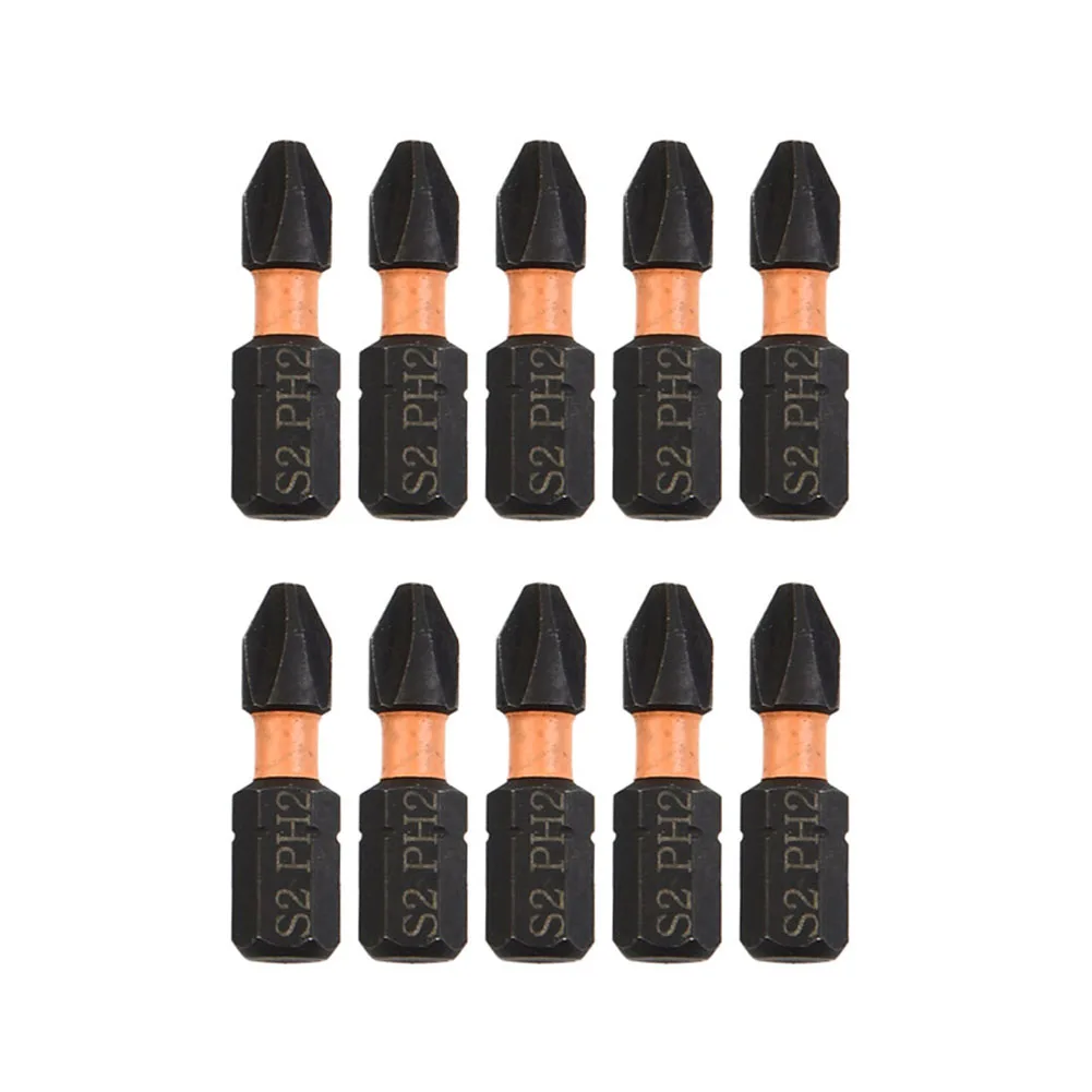 

10pcs PH2 Magnetic Alloy Steel Impact Screwdriver Bits With 1/4Inch Hex Shank For Impact Electric Screwdrivers Hand Drills