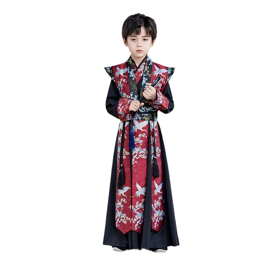 Детский Традиционный китайский старинный костюм ханьфу для мальчиков Красивая