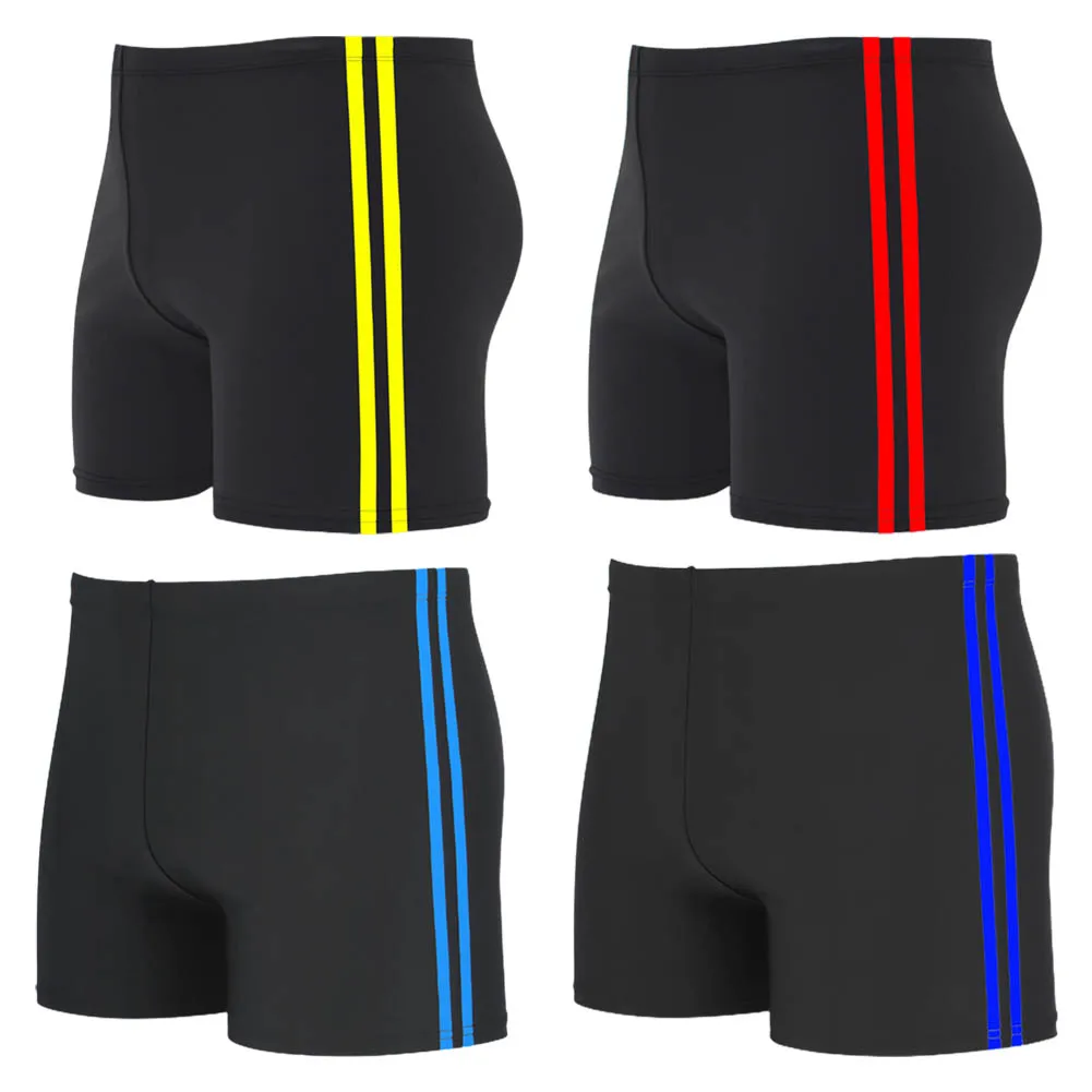 

Swimsuit Boxer Briefs Swimming Trunk Men'S Swim Shorts Sexy Swimwear Beach Short Stretch Breathable 50kg-90kg Universal