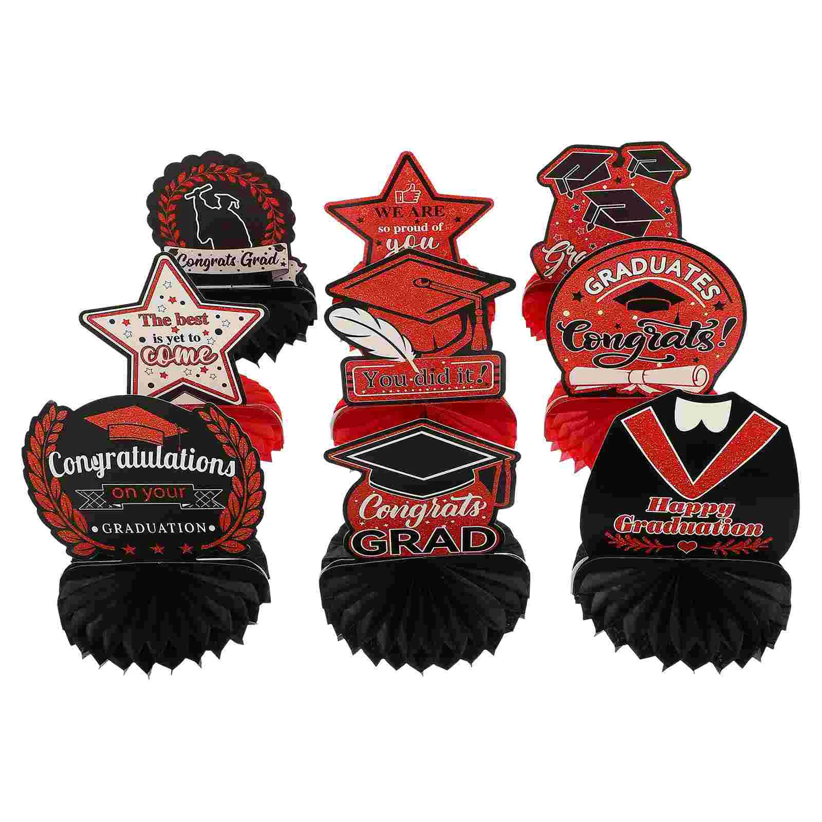 

Graduation Ornaments Paper Honeycomb Centerpieces Classmate Gift Accessories Party