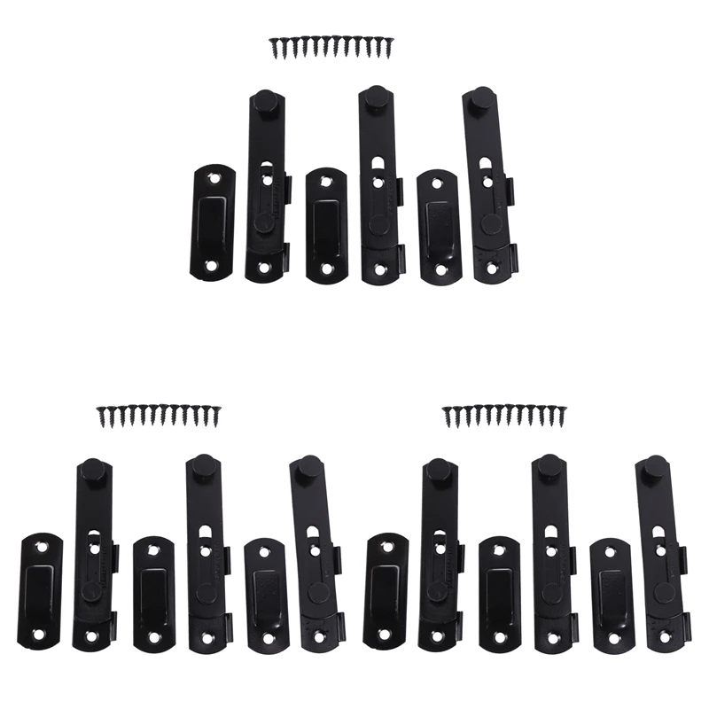 

9X черная защелкивающаяся защелка для раздвижной двери из нержавеющей стали