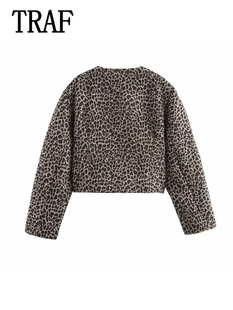 TRAF женские комплекты мини-юбки с животным принтом модный однобортный короткий