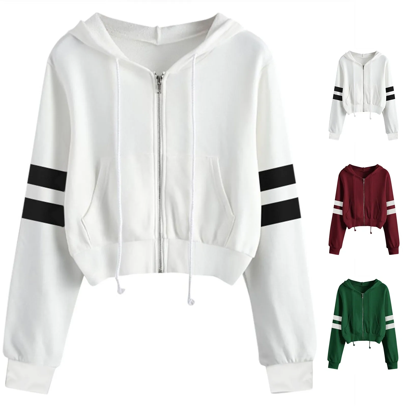 Рисунок 6 - Полосатые женские толстовки на молнии