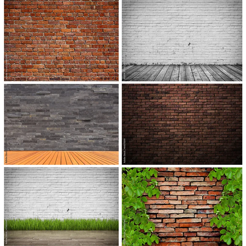 

Vinyl Custom Vintage Brick Wall Wooden Floor Photography Backdrops Graffiti Photo Background Studio Prop 2216 DCR-02