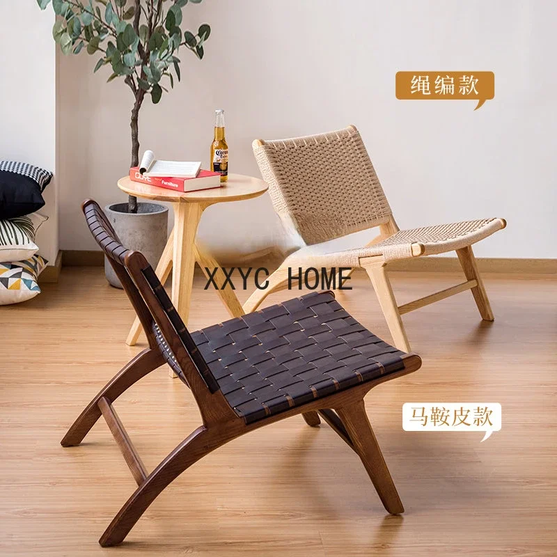 Фото Sofá Recinable Un Solo asiento para estar, silla nórdica madera maciza, simplicidad moderna, oceniza, №4