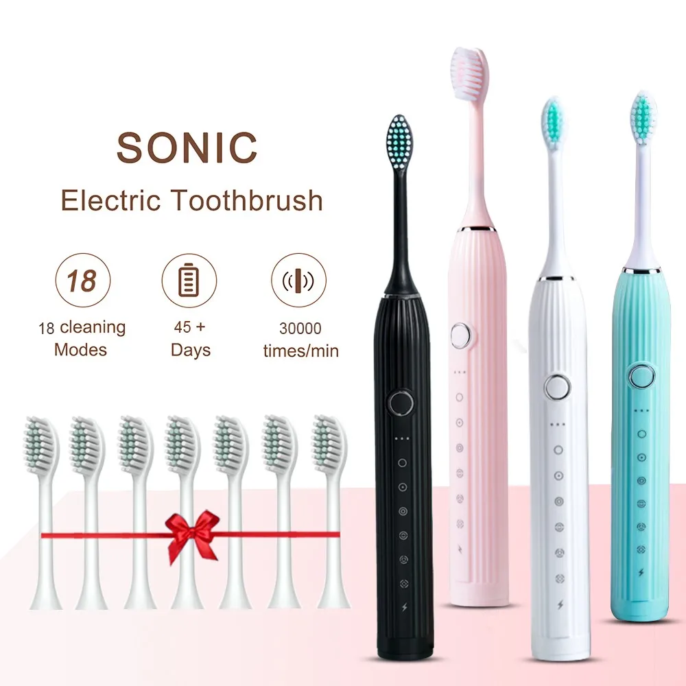 Sonic Electric toothbrush Adult children automatic toothbrush Rechargeable With 8 heads replacement IPX7 Tooth Brush