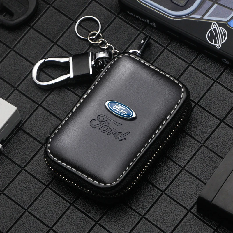 

Leather Key Case Car Key Case Multifunctional Key Case Fashion Key Chain For Ford Focus Mk3 MK4 Party F150 Ranger Mondeo