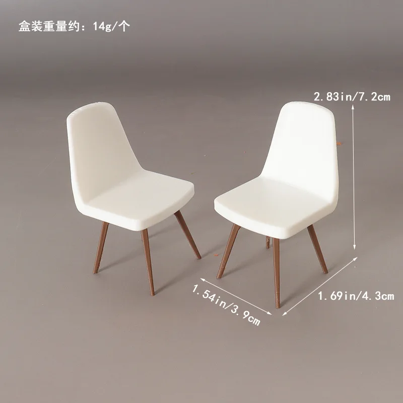 

2 шт. пластиковый мини стул для кукольного дома