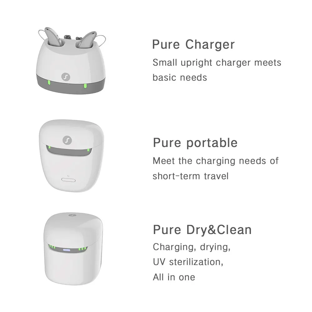 Перезаряжаемый Bluetooth-порт для слухового аппарата Signia Pure Charge&ampGo AX программируемый