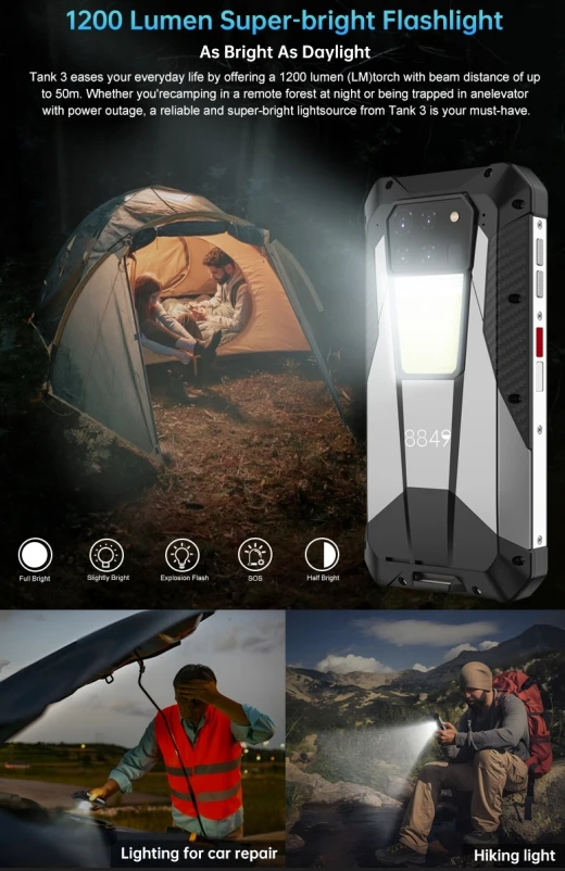 8849 TANK 3 CPU Dimensity 8200 [5G] 23800 мАч 5 5-дюймовый большой экран 16 ГБ + 6 79 смартфон с тремя