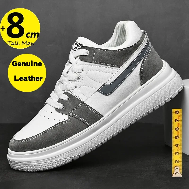 Мужские кроссовки из натуральной кожи высота 6 см 8