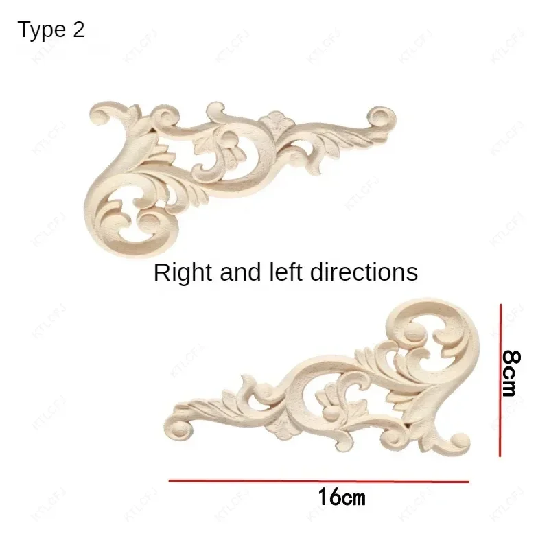 Деревянная аппликация Onlay резные деревянные угловые наклейки для мебели кровати