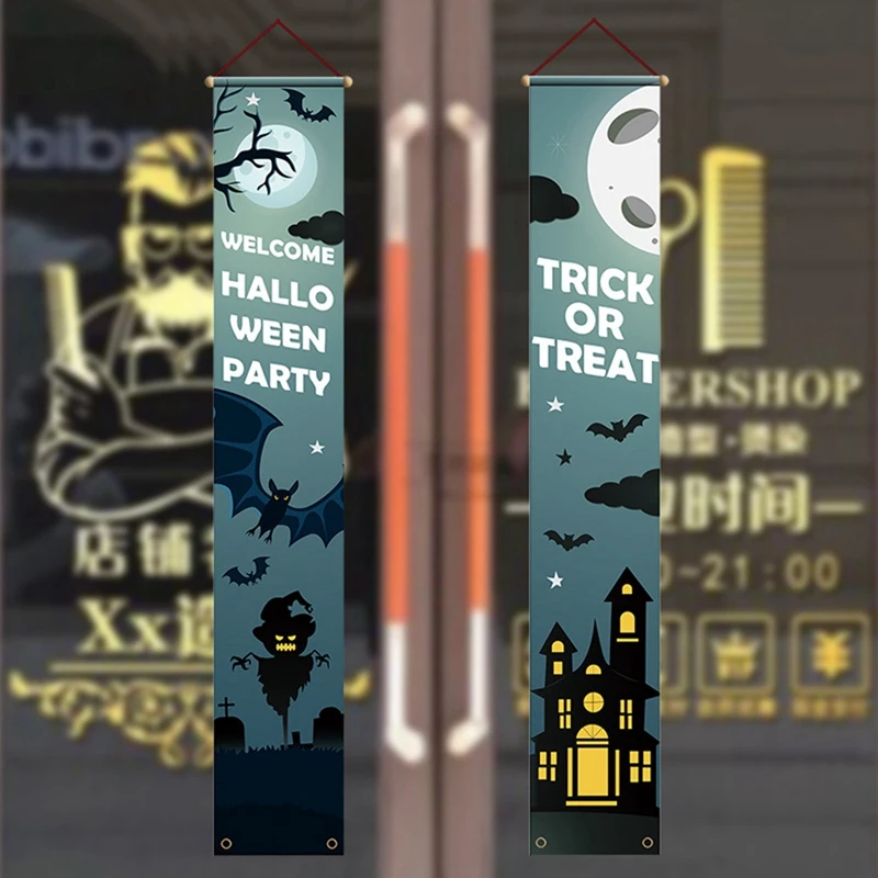 Украшения на Хэллоуин знаки крыльце приветственный баннер подвесной флаг с