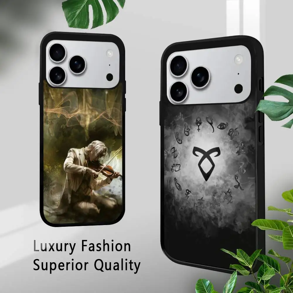 Фото Чехол для телефона Game S-Shadowhunter RuneS для IPhone 16, 15, 14, 13, 12, 11 Pro Max Plus Mini Plus, жесткая зеркальная поверхность, защита Funda №4