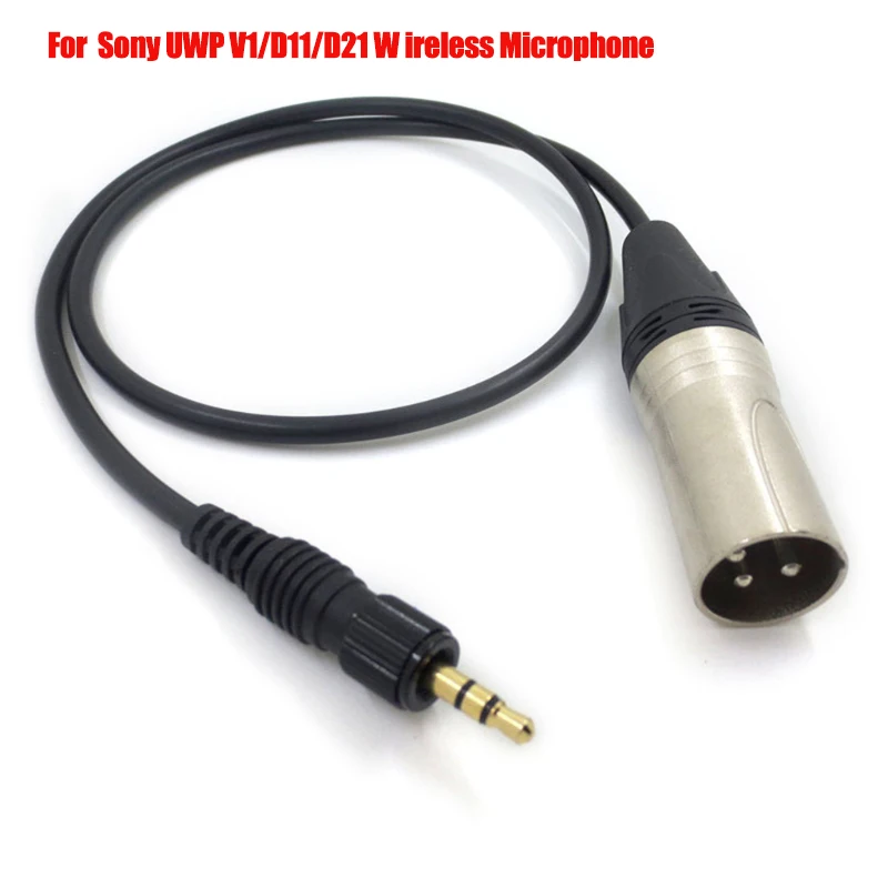 

1Pc 60cm 1/8" TRS to 3-pin XLR Balanced Male Cable for Sony UWP V1/D11/D21 Receivers Microphone Accessories