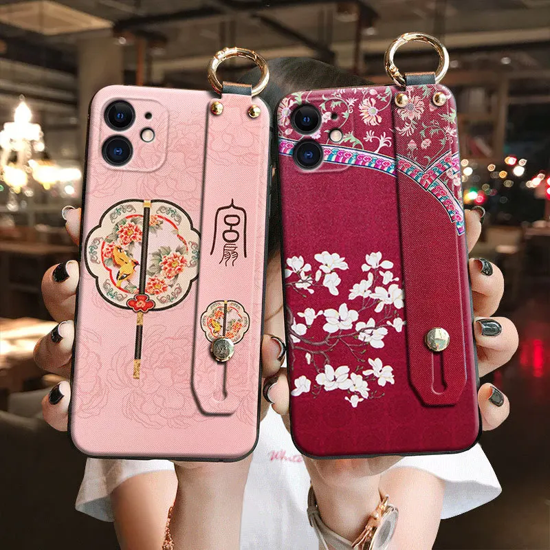

Chinese Cheongsam Style Phone Case for IPhone X 8 7 6S 6 Plus 11 12 13 Pro Max XS MAX XR Soft Embossed All Inclusive Back Cover