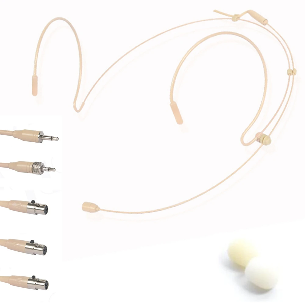 Double Earhook Headset Mic Headworn  Microphone For Sennheiser For Shure  Wireless  Omnidirectional Condenser Cartridge Mic enlarge