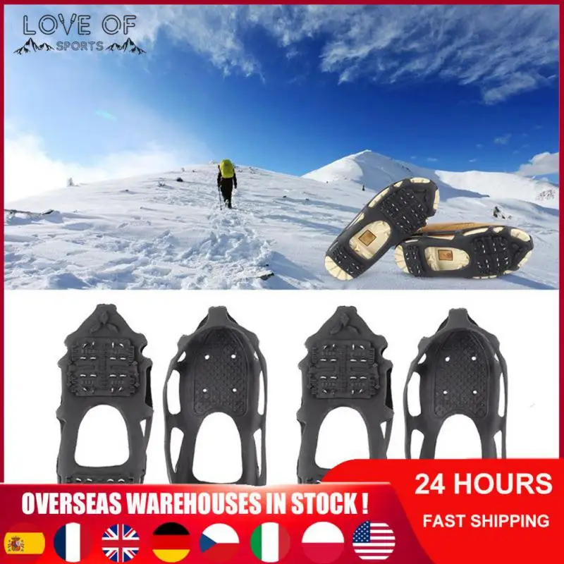 

Снежная незаменимая Снежная шина, высокоэластичная Пряжка из нержавеющей стали ТПЭ для обуви, черные долговечные скобы, кошки с 24 зубьями