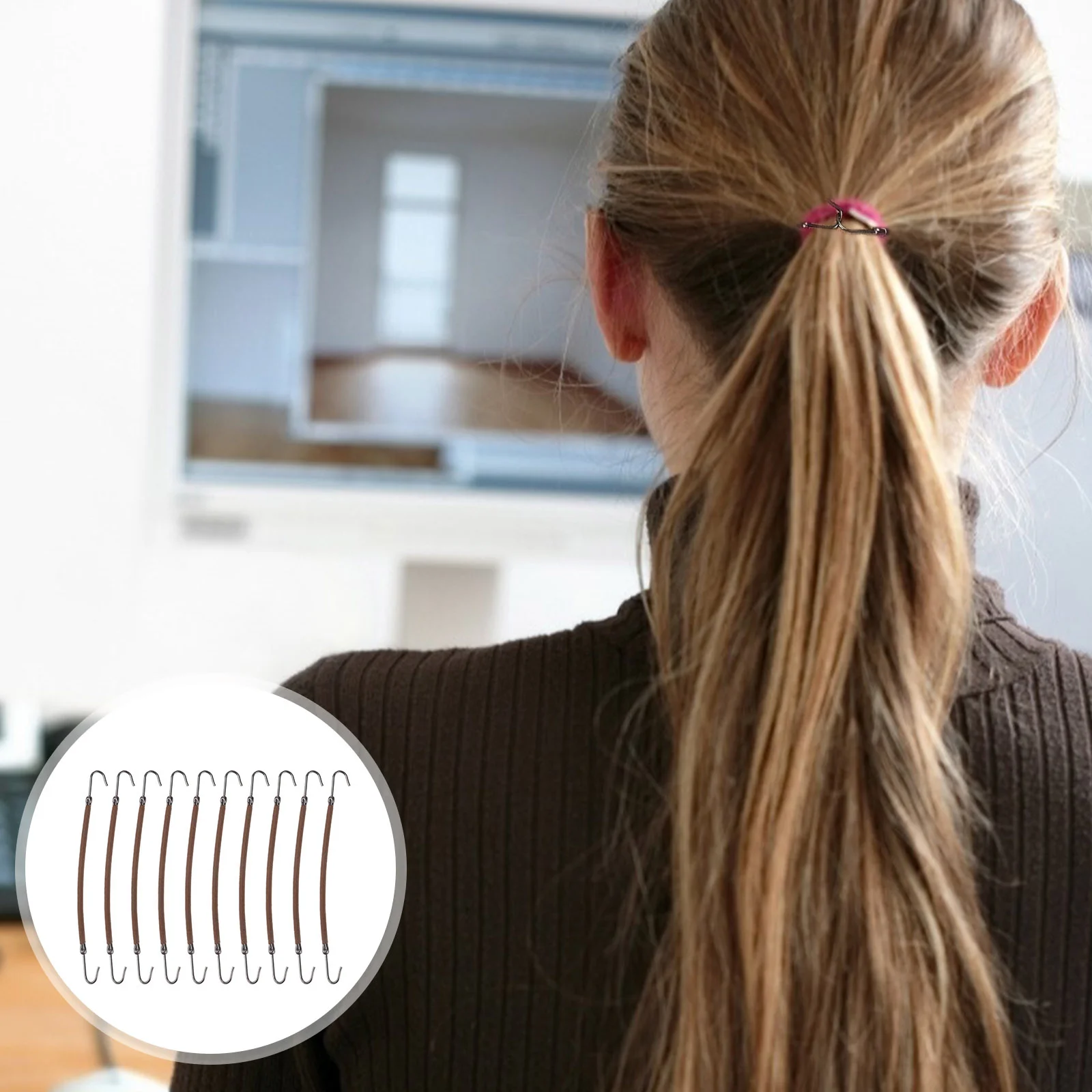 

12 шт блонд кудрявые эластичные резинки для волос Банджи Ремень ленты веревки невесты