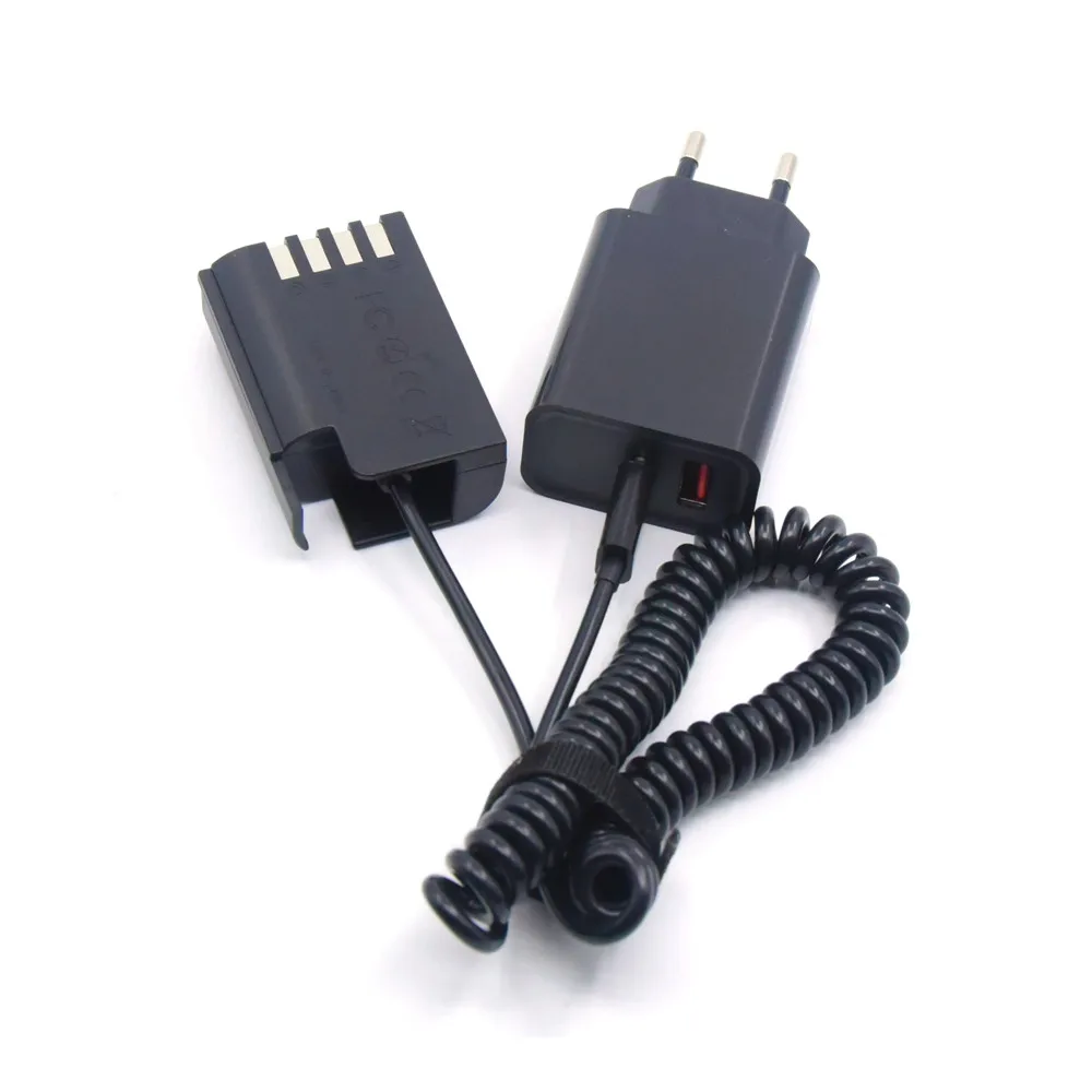 

DCC12 DCC17 Coupler DMW-BLK22 BLF19 Fake Battery USB C Power Cable+PD Charger For Lumix DC-S5 S5GK G9 DMC-GH3 GH4 GH5 GH6 GH6L