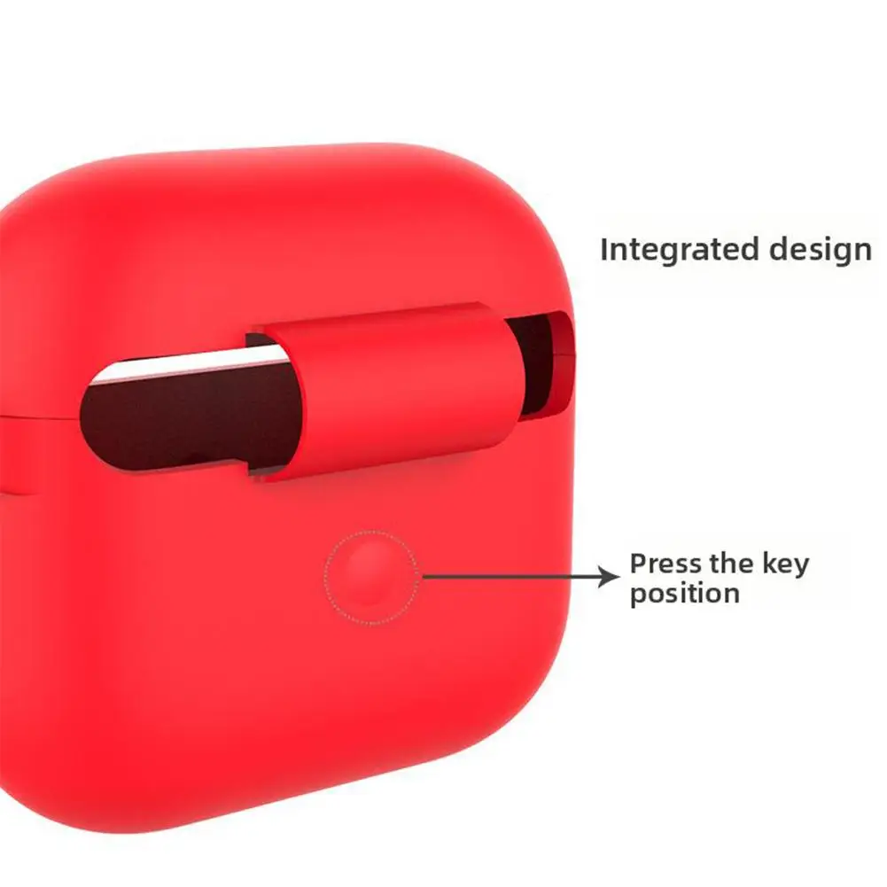 Противоударный чехол для наушников Apple Airpods 4 силиконовый защитный с брелоком