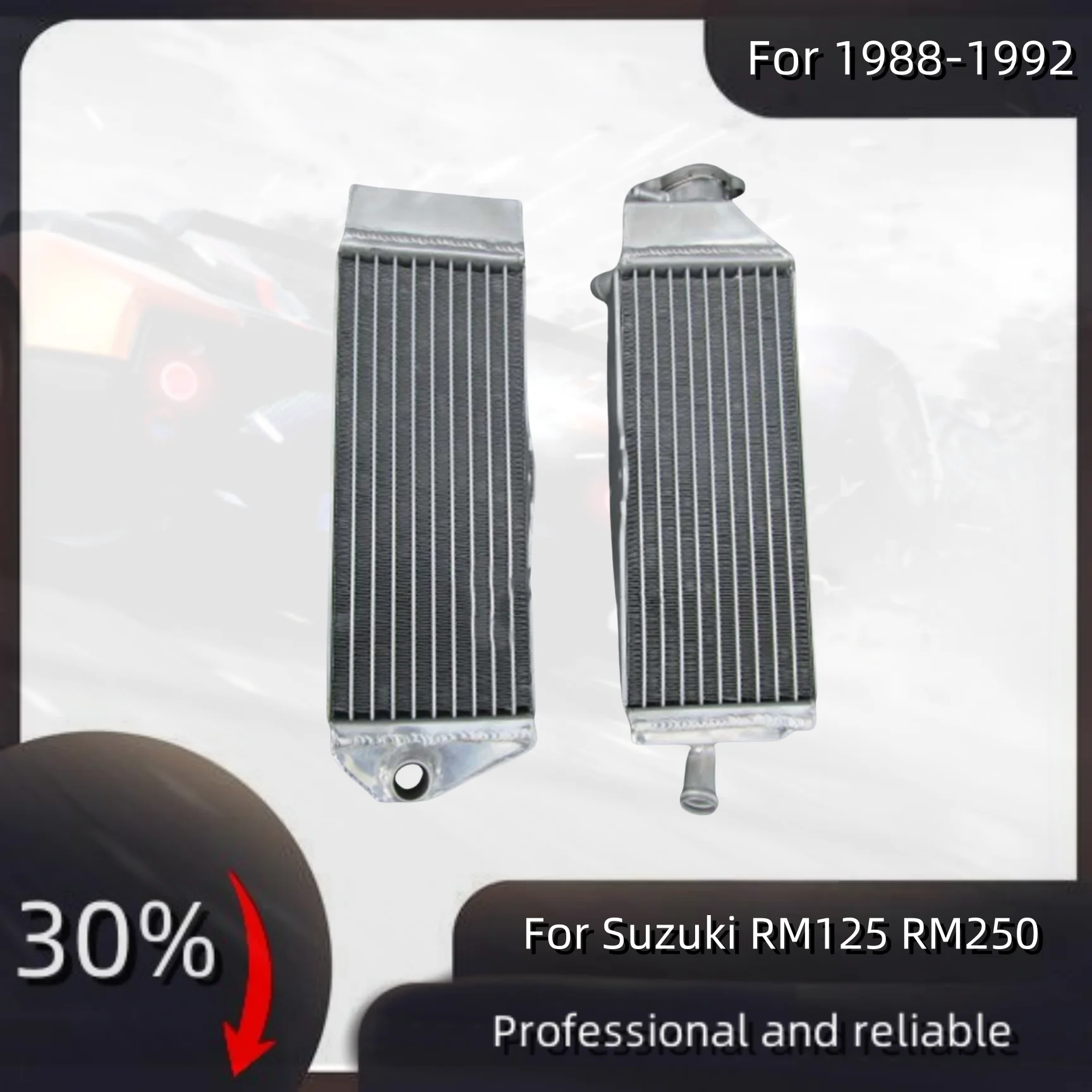 Алюминиевый радиатор для Suzuki RM125 RM250 RM 125 250 1988-1992 охлаждающая жидкость 1988 1989 1990 1991