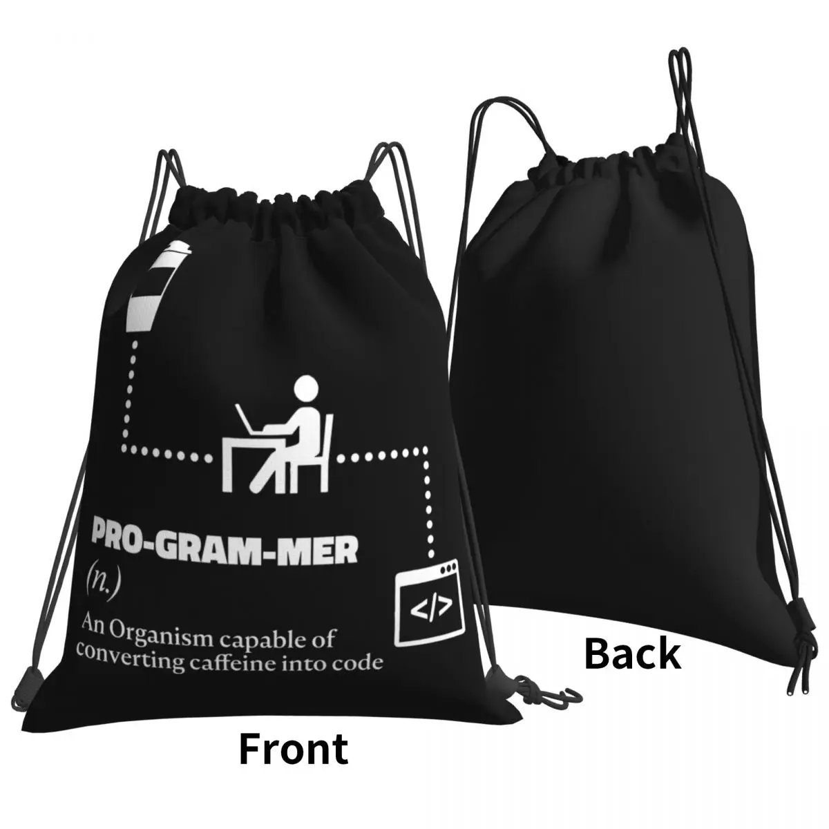 Блок-схема программатора C # Java питон оракул Html Сумки на шнурке для спортзала