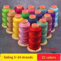 24 strand hand woven threads braided bracelet necklace string beads ropes pendant lanyards durable wear resistant 1 6mm 105m
