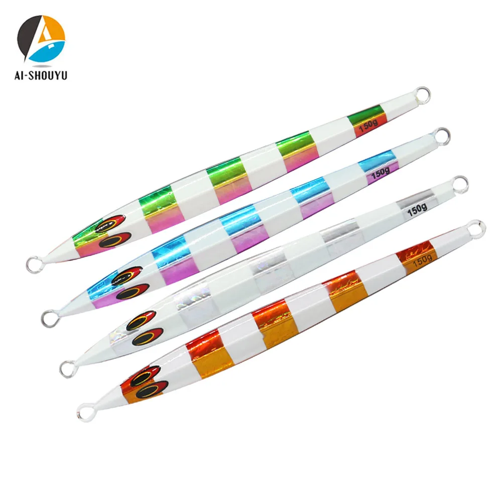 

AI-SHOUYU New Matel Fishing Lure 150g Lead Luminous Lure Hard Fishing JiggingTackle Ocean Boat Fishing Lure Japan Bait