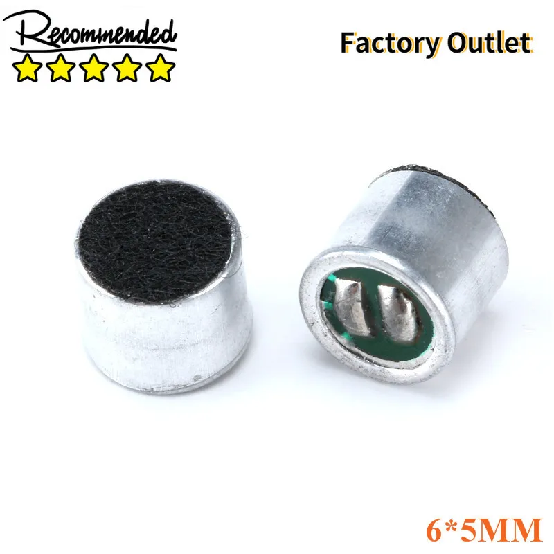 

20 pcs 6*5mm Capacitive Electret Microphone Pick-Up Sensitivity 52DB Microphone Electret Condenser 6mm x 5mm MIC Pickup