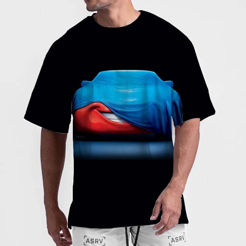 Футболка Disney Lightning McQueen Croc Pixar Cars мужская хлопковая футболка для отдыха с круглым