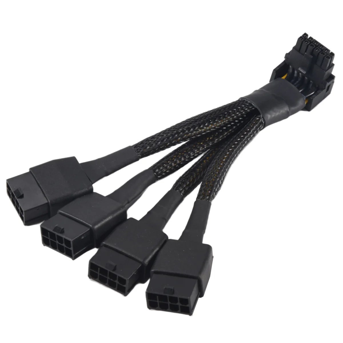 

4X8Pin PCI-E To 16Pin(12+4) PCI-E 5.0 12VHPWR Connector 90-Degree Elbow Cable GPU RTX4090 RTX4080 Series P8X4 TO 16PIN-B