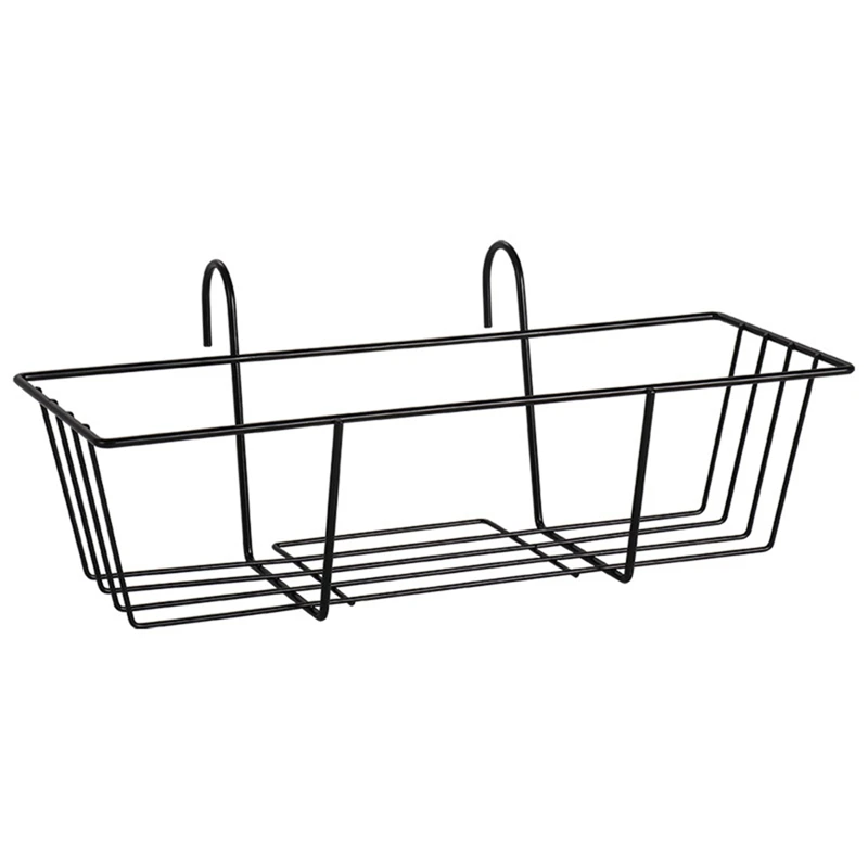 Hanging Baskets Planter Railing Planter The Rail Fence Pots Stand Railing Planter Baskets For Balcony Porch Fence