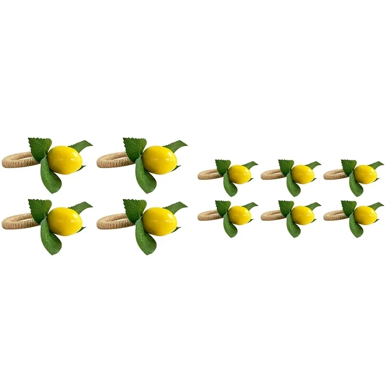 

Кольцо для салфеток с имитацией лимонного растения, Пряжка для фруктов и еды, модель отеля, кольцо для салфеток, товары Вечерние