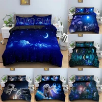 space star 3d galaxy duvet cover set single double twinqueen 23pcs bedding set universe outer space themed bed cover sets