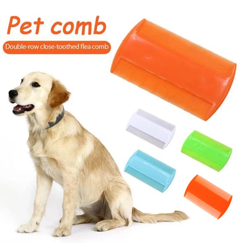

Пластиковая Двухсторонняя щетка для блох, домашняя щетка для дегельминга, товары для уборки дома, расчески, двухрядные гребни с плотными зу...