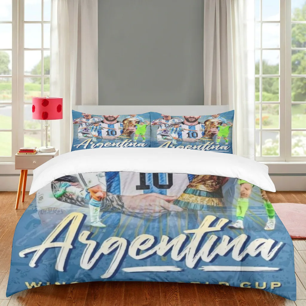 

Пододеяльник Аргентинской национальной сборной по футболу, одеяло с Месси, двойное постельное белье, пододеяльники с индивидуальным дизайном