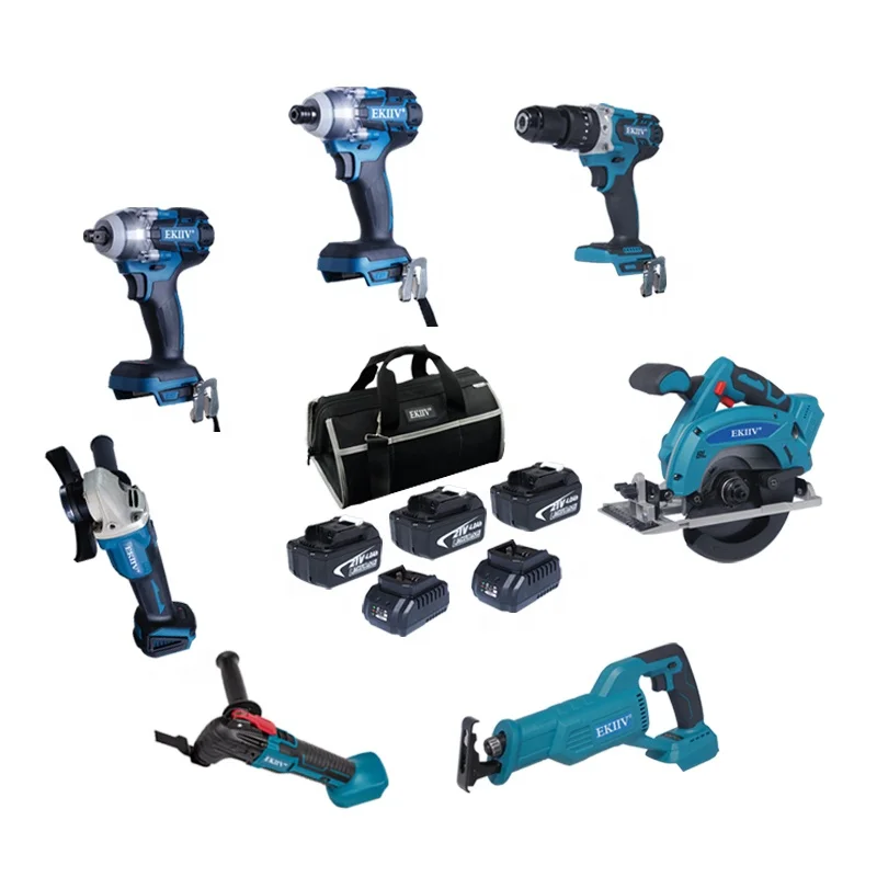 EKIIV milwaukees big repurchase rates combo kit cordless 7 pieces 18v 21v 4.0ah 5.0ah 6.0ah cordless combo kit