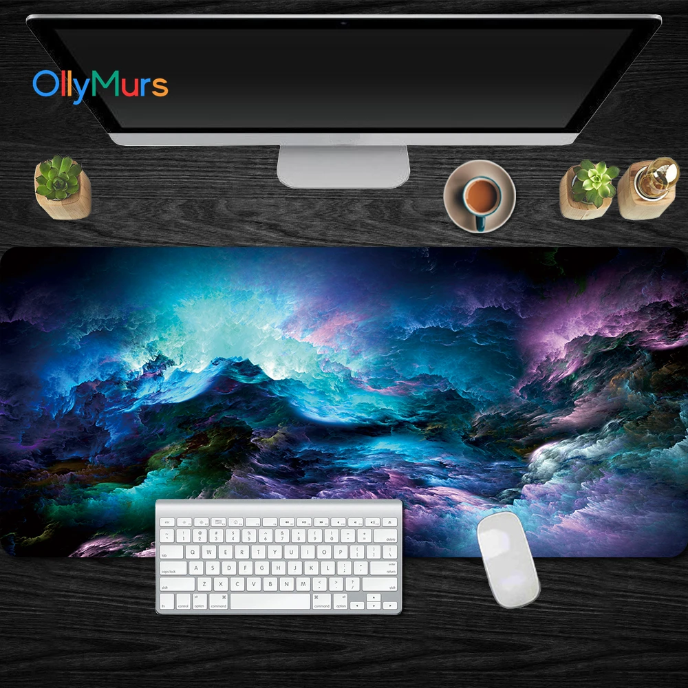 

Игровой коврик Sky Cloud Speed XL, большой игровой коврик для мыши с клавиатурой, Настольный коврик для мыши XXL, аксессуары для компьютера