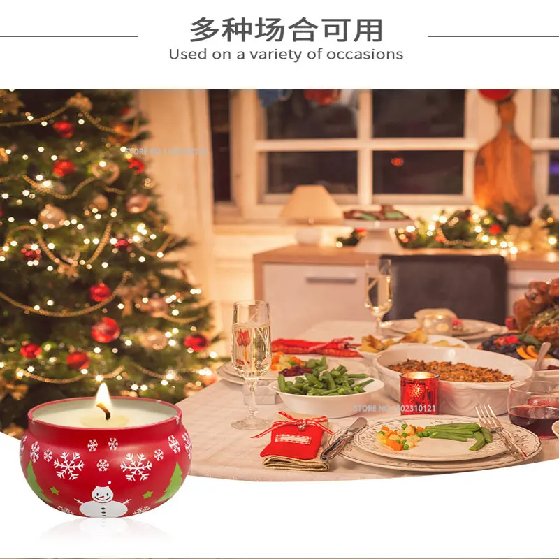 Рождественские украшения 2022 года для дома свечи ароматизированные из сои