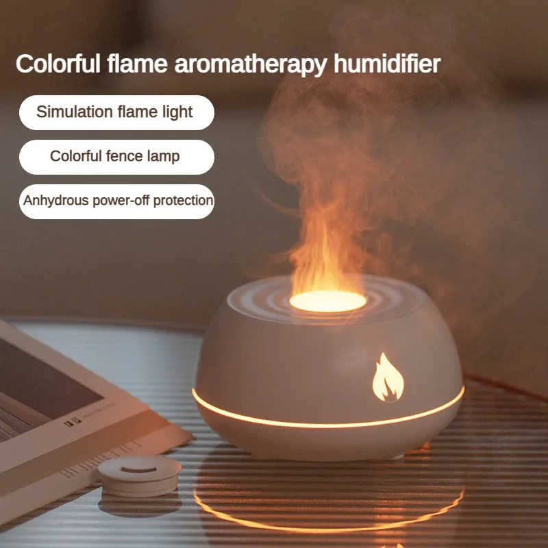 Simulation of Colorful Flame Aromatreatment Machine Small Household Appliance Air Flame Diffuser Atmosphere Lamp Humidification