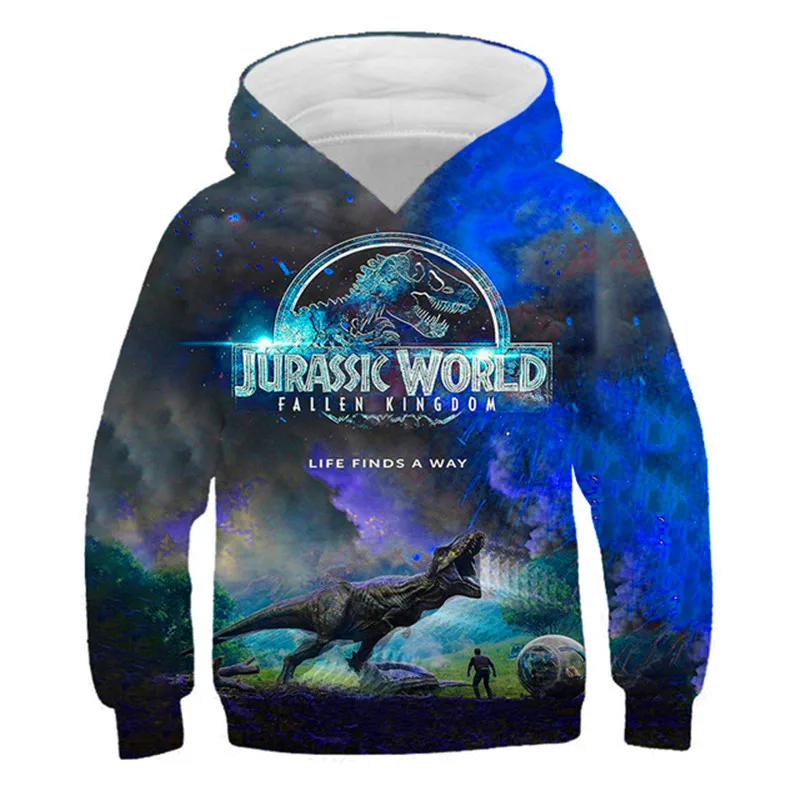 

Jurassic World Dominion Boys Girls Dinosaurs Sweatshirts New Autumn Spring Childrens Dinosaur Clothes Sport Kids Dinosaur Hooded