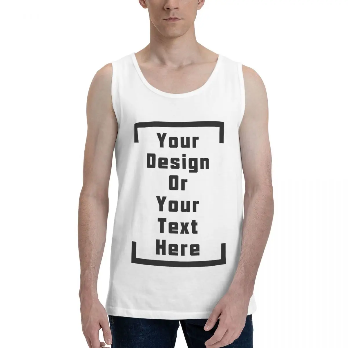 

Tank Top Shirt Add Your Own Design Print Your The Text Picture Here Novelty customize Vest Men set Classic Sleeveless Garment