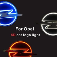 1pcs for opel logo 133mm x 101mm white red blue decoration accessories 5d car front grille trunk logo led light retrofit light