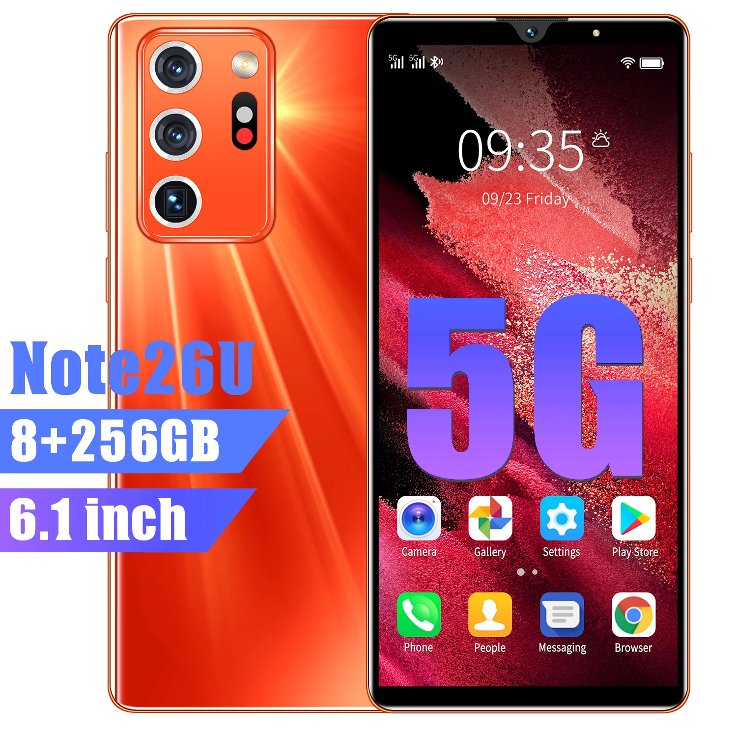 

Global Version Note26U 8+128GB 6.1 Inch 4800mAh Deca Core Fingerprint Face ID Android 10.0 Smartphones Dual SIM+SD Cellphones